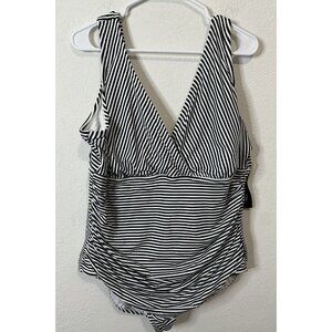 Miracle Brands Embrace Your Curves Striped One Piece Swimsuit Size 3XL